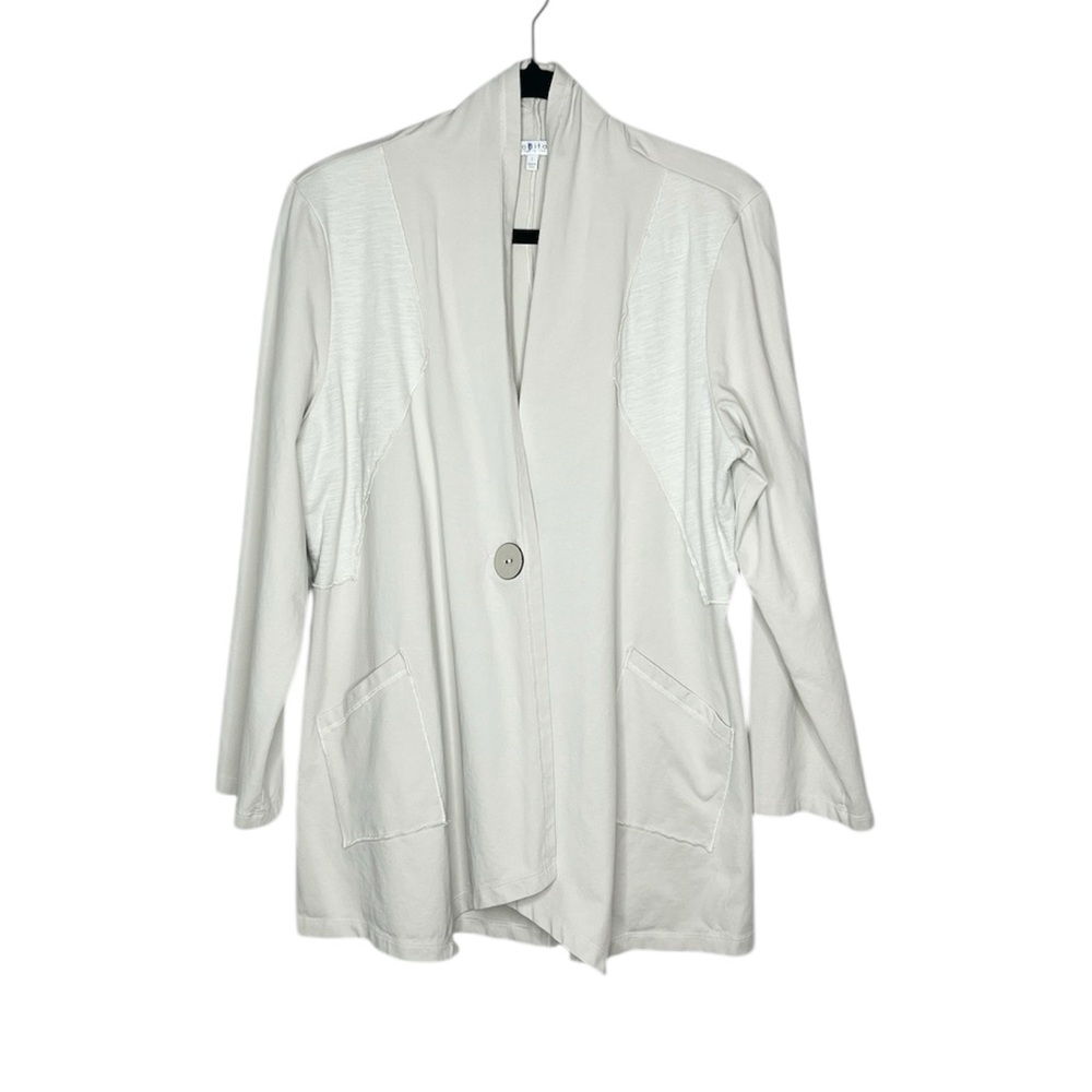 HABITAT One Button Cotton Shawl Jacket with pockets size Large